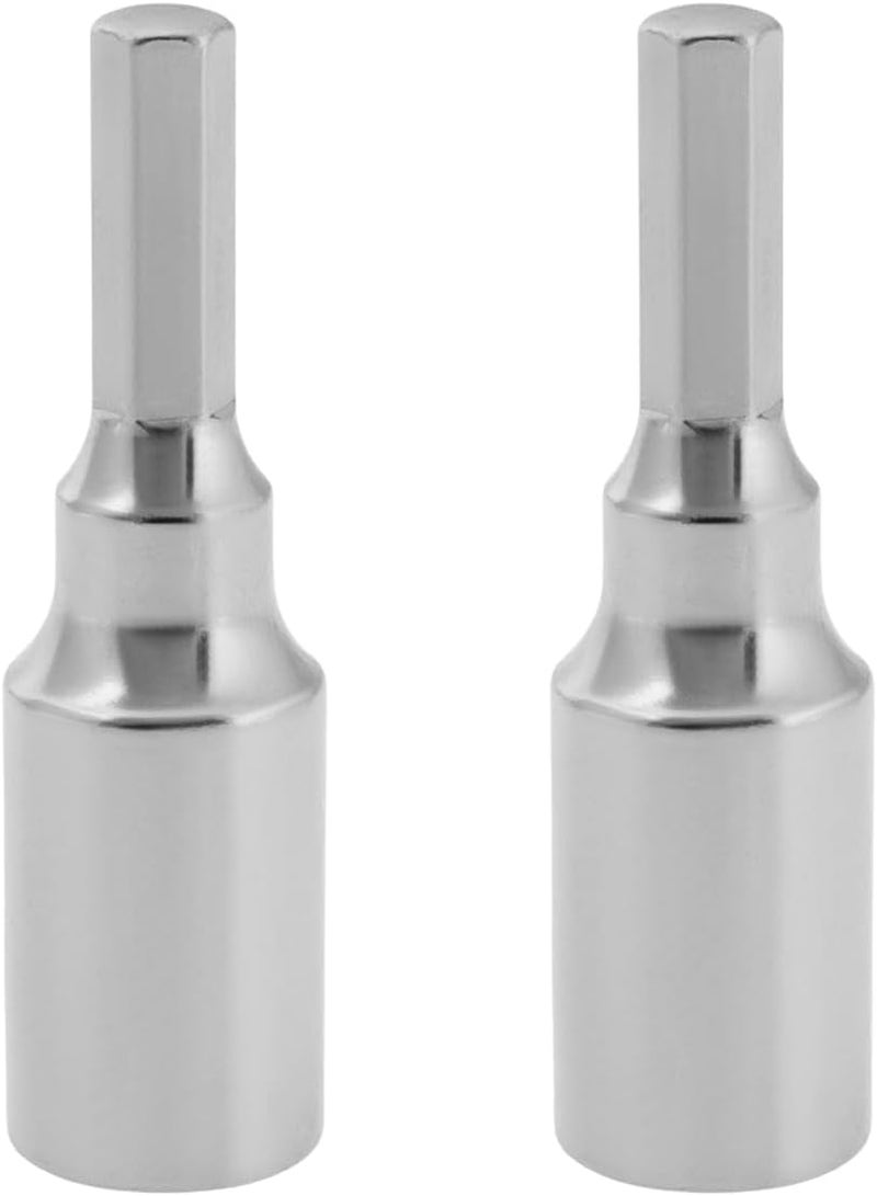 Briny River 2Pcs 4mm to 6.35mm(1/4") Magnetic Hex Bit for Manual Electric Screwdriver Converter - Image 1